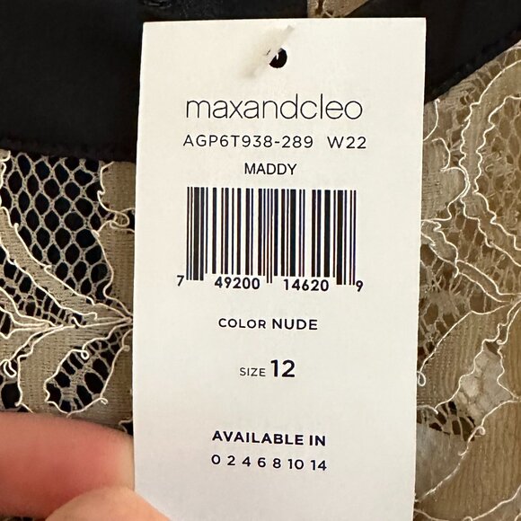 Max and Cleo lace beige dress, size 12, Nwt - Picture 3 of 6